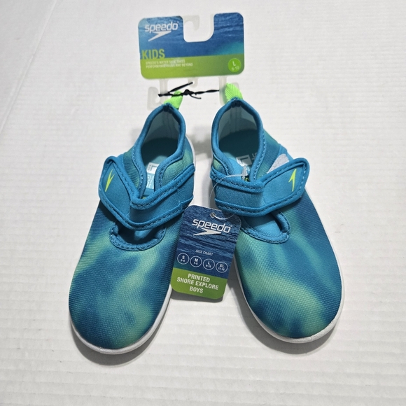 Speedo Toddler Shore Explorer Teal Water Shoes, adjustable closure, L 9-10  NEW - Picture 1 of 10